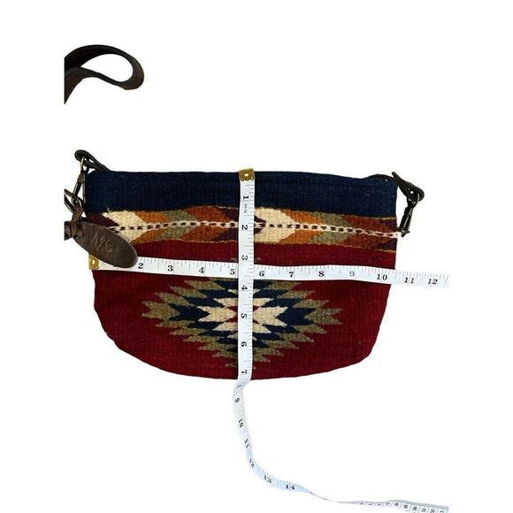 MZ MADE Dark Earth 3-in-1 Convertible Clutch Crossbody Bag Purse 100% Woven Wool - Picture 9 of 12